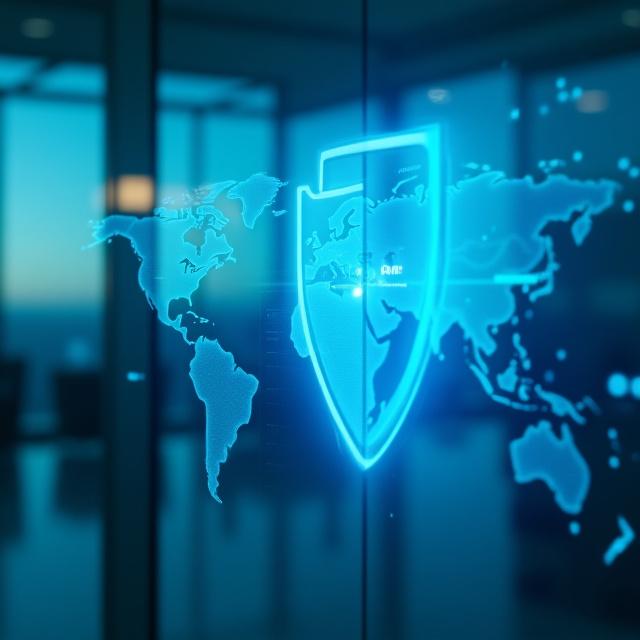 Secure data protection and logistics privacy concept